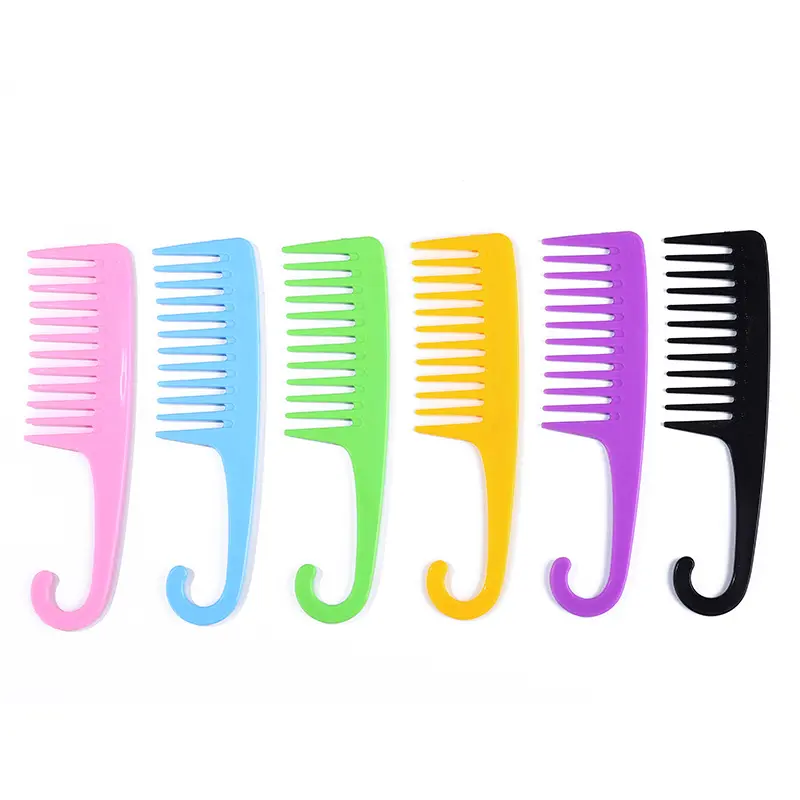 2025 New 1PCS Hook Big Knife Curved Hook  Massage Wide Tooth Styling Large Tooth Hair Comb  Colorful Hair Comb