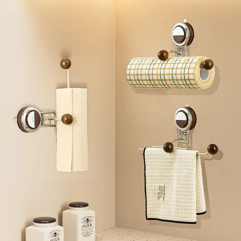 New Light luxury tissue box holder disposable dishwashing cloth without punching hanging kitchen tissue holder storage rack roll