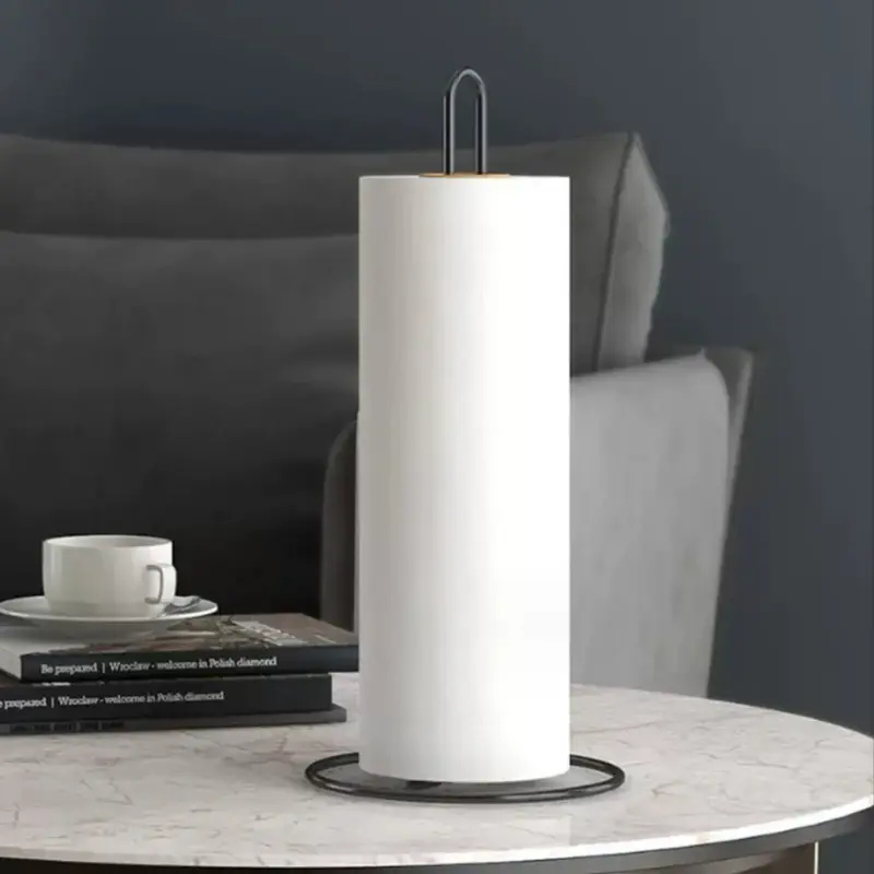 NEW Bathroom Vertical Wrought Iron Tissue Holder Creative Dining Table Storage Desktop Kitchen Tissue Holder Roll Paper Holder