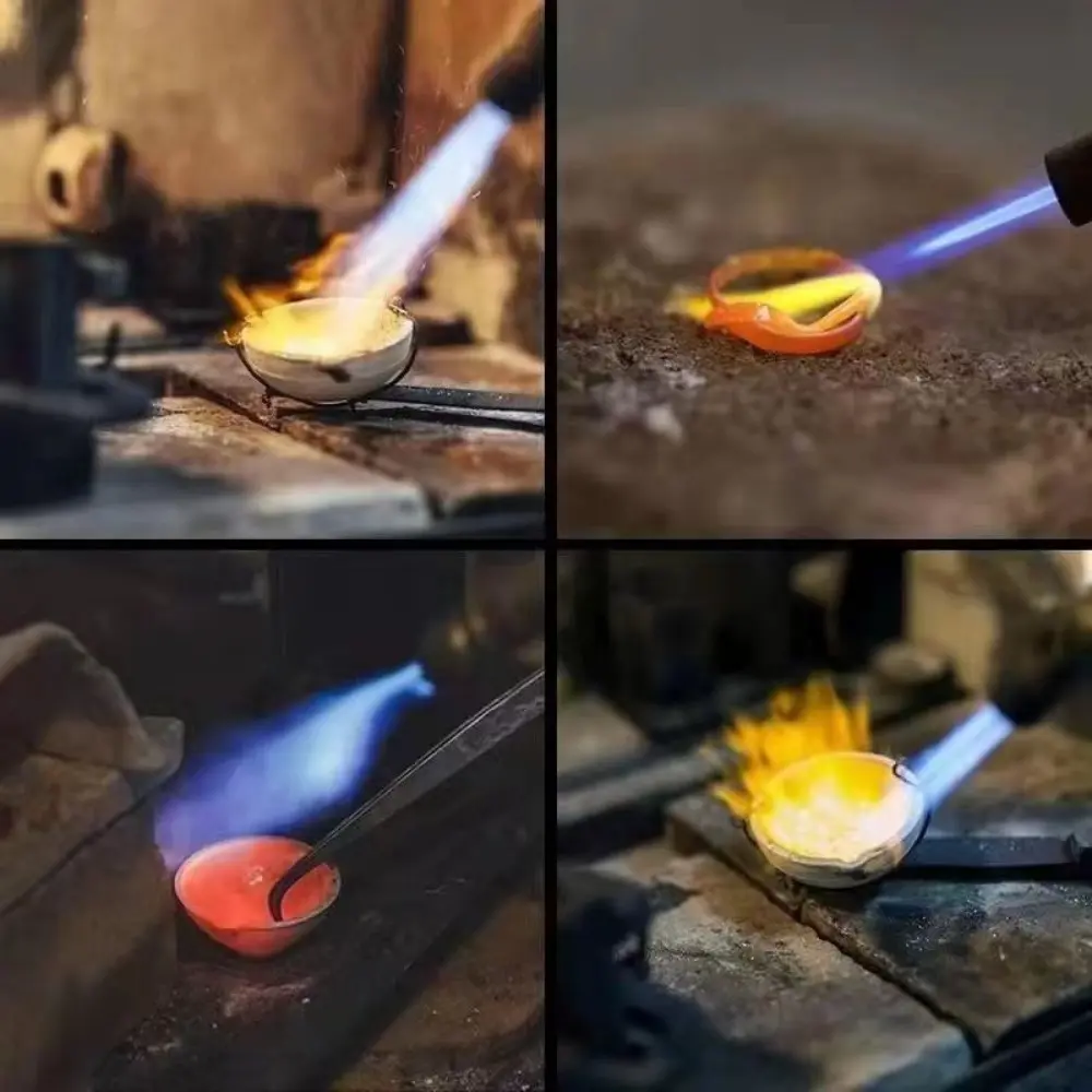 New Portable Welding Torch Gas Burner Portable Flame Gun Butane High Temperature Welding Gas Lighter Torch Outdoor Camping BBQ