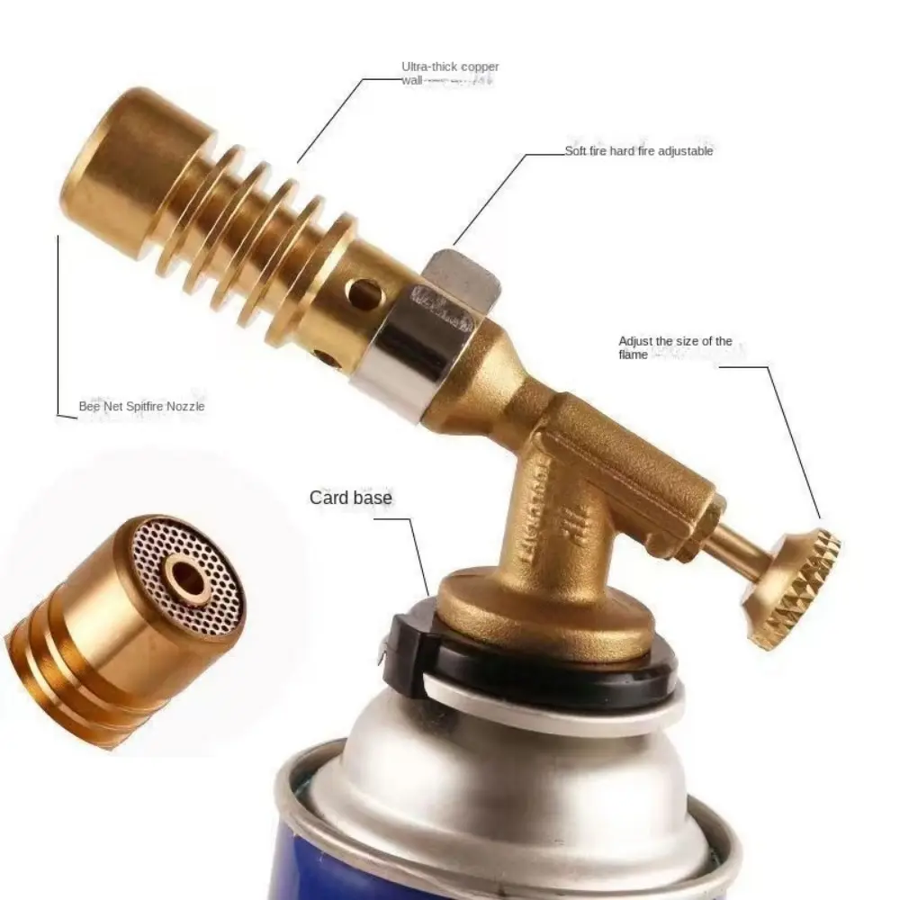 New Portable Welding Torch Gas Burner Portable Flame Gun Butane High Temperature Welding Gas Lighter Torch Outdoor Camping BBQ
