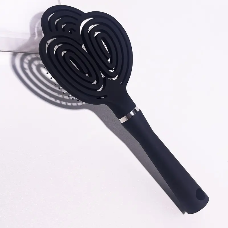 New 1PCS Ladies' Exclusive Hollow Pork Rib Scalp Comb Stylish Heart - Shaped Hair Brushes Set Cute & Functional Detangling Tools