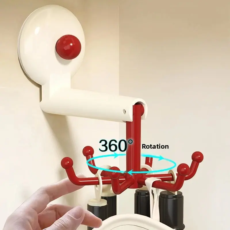 New 360° Rotating Hook Rack Double - Direction Swivel Kitchen/Bathroom Organizer Space - Efficient