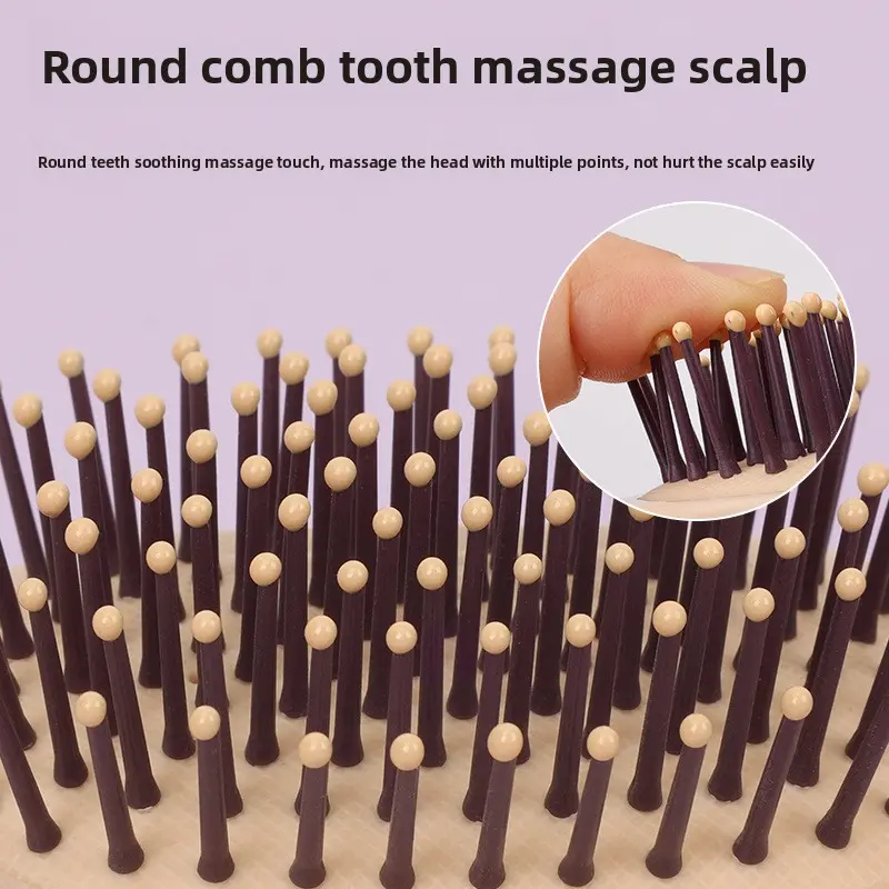 New 1PCS Palm - Fit Hair Brush Comfortable Grip Scalp Massage Comb Hangable Design Portable Airbag Cushion Comb