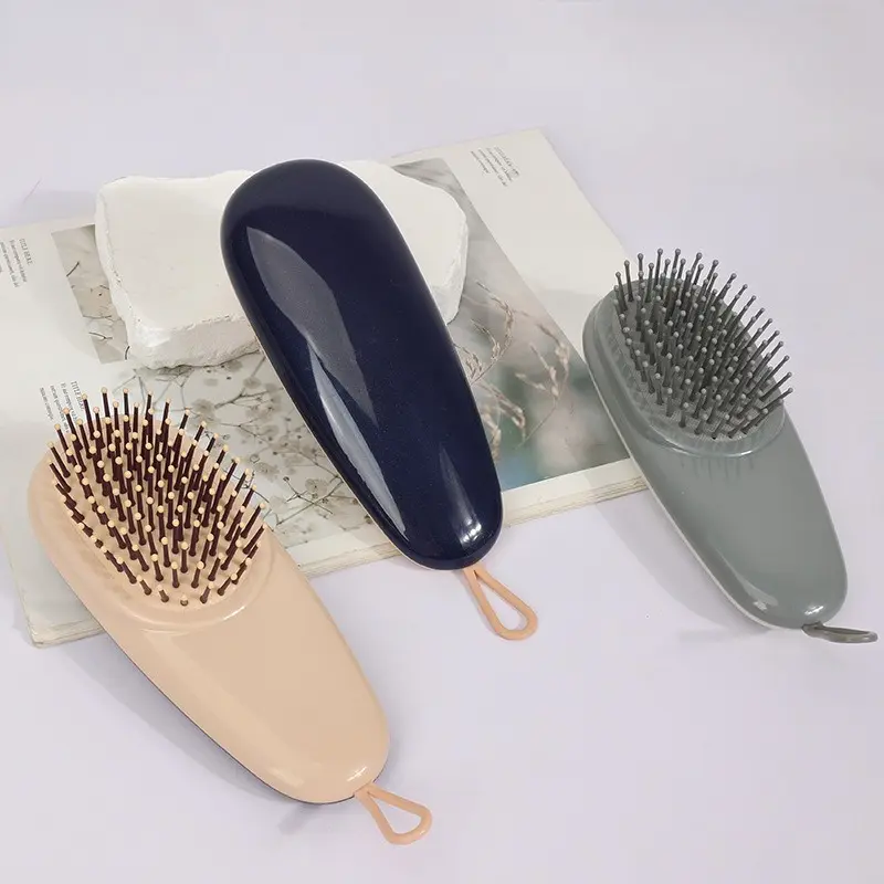 New 1PCS Palm - Fit Hair Brush Comfortable Grip Scalp Massage Comb Hangable Design Portable Airbag Cushion Comb