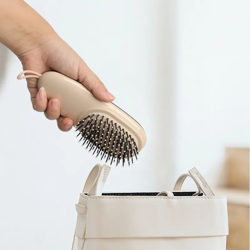New 1PCS Palm - Fit Hair Brush Comfortable Grip Scalp Massage Comb Hangable Design Portable Airbag Cushion Comb