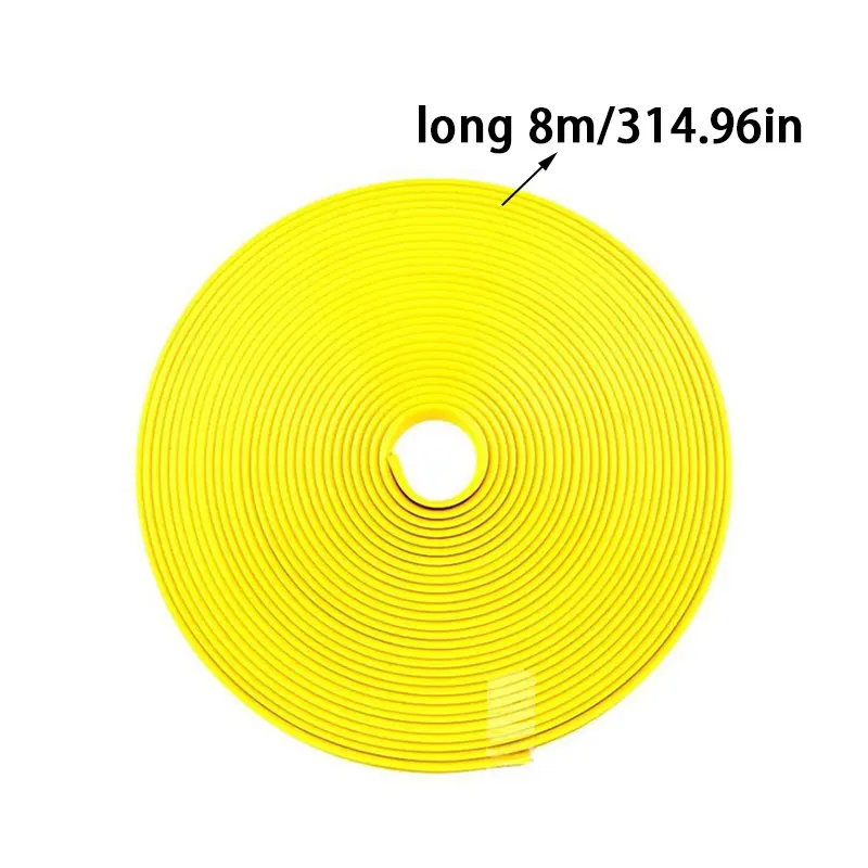 8M / Roll Rim Blades Car Vehicle Color Wheel Rims Protectors Decor Strip Tire Guard Line Rubber Mounding Trim Tire Guard Line