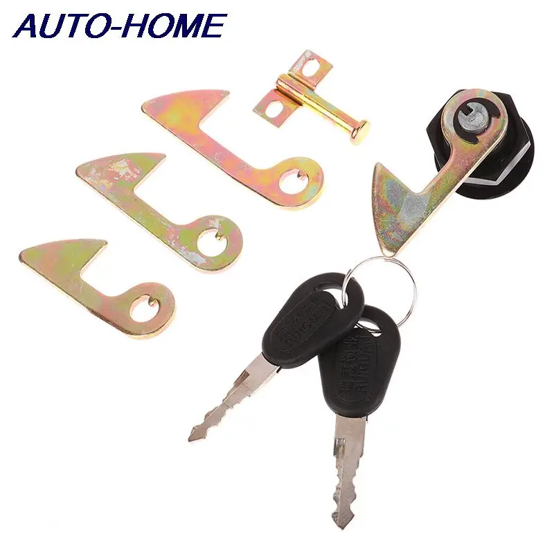 1Set (1 Lock+2 Keys+4 Metal hook) Electric Car Scooter Tail Box Lock Trunk Lock Accessories Motorcycle Rear Locks