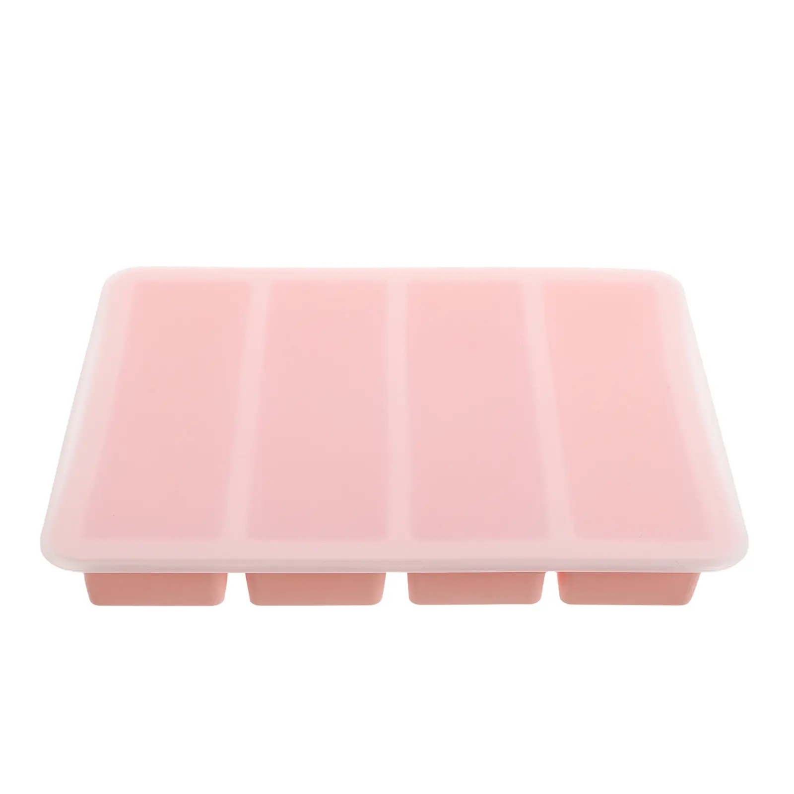1pcs Silicone Molds Large Rectangular Leak Proof Tray Removable Lid Cocktail Whiskey Coffee Beer Easy Release Food Grade Freezer