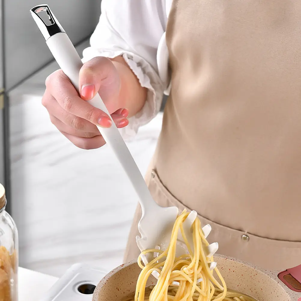 Silicone Noodle Ladle Pasta Strainer Spoons Lightweight Kitchen Tool Slotted Spoon Noodle Filter Smooth Edges Cooking