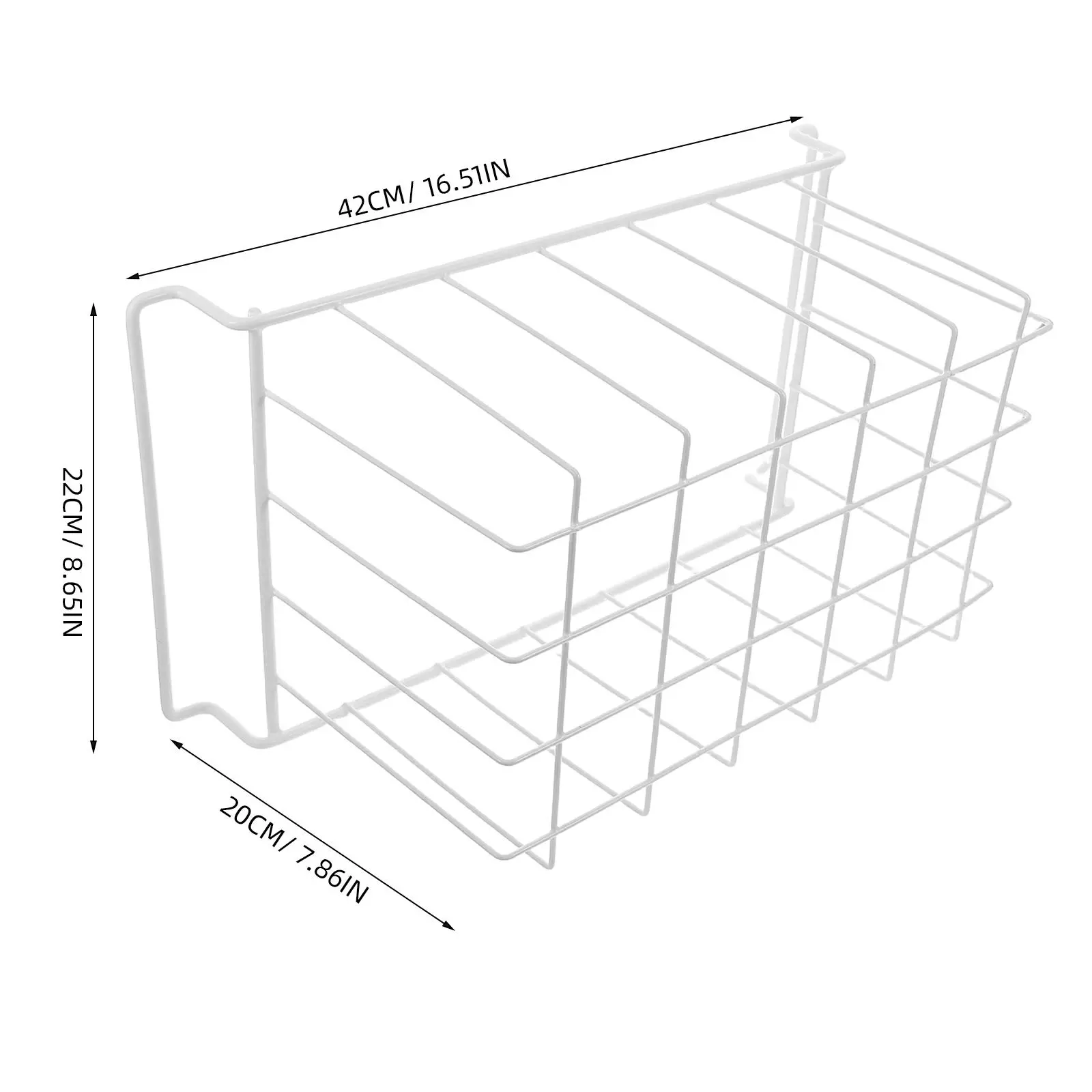 Deep Freezer Storage Rack Hanging Basket Metal Wire Chest Freezer Bin Open Top Design For Organizing Kitchen Storage Organizer