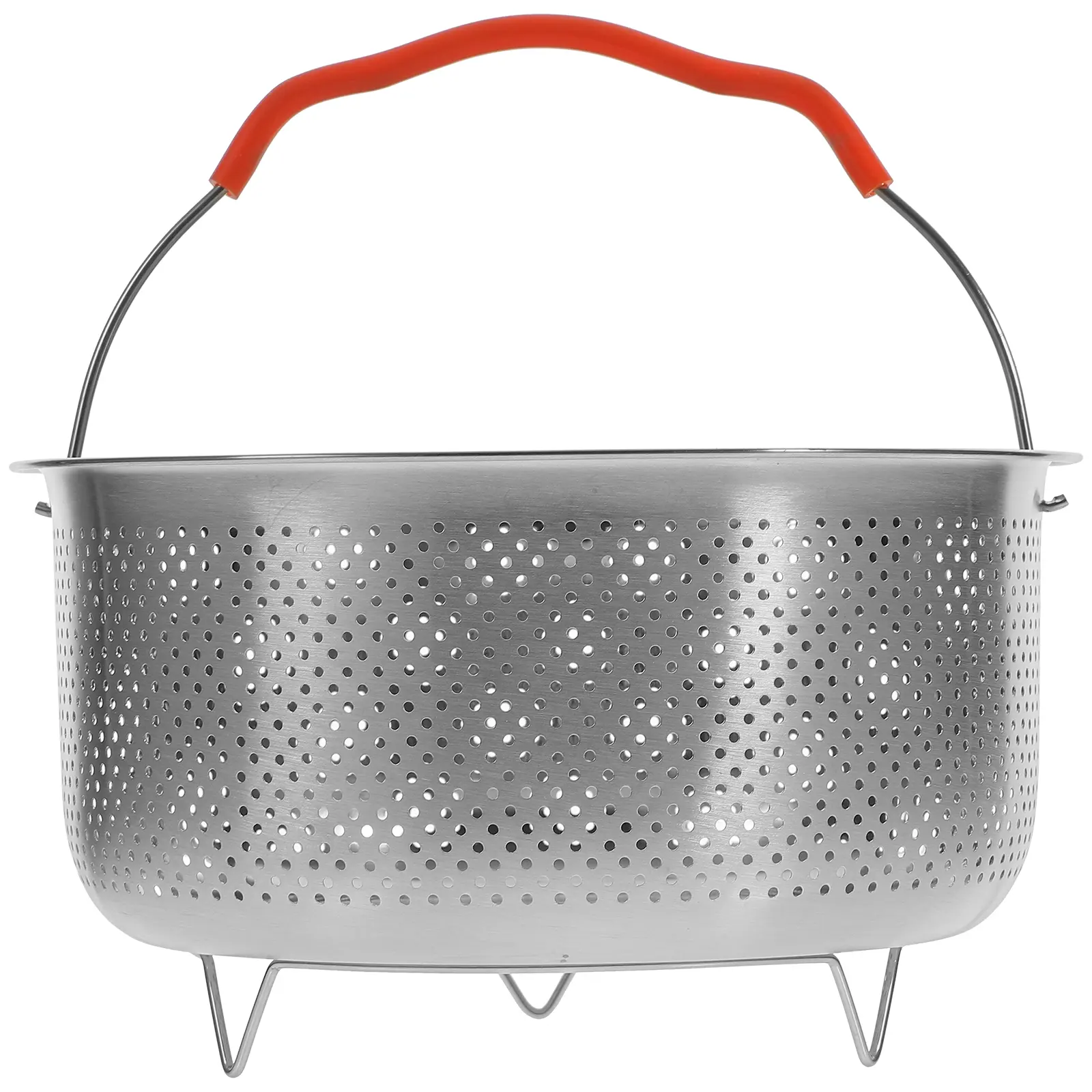 Stainless Steel Steaming Basket Rice Cooker Pot Fine Holes Design Kitchen Strainer Mesh Food Rack Safe Anti Rust Round H