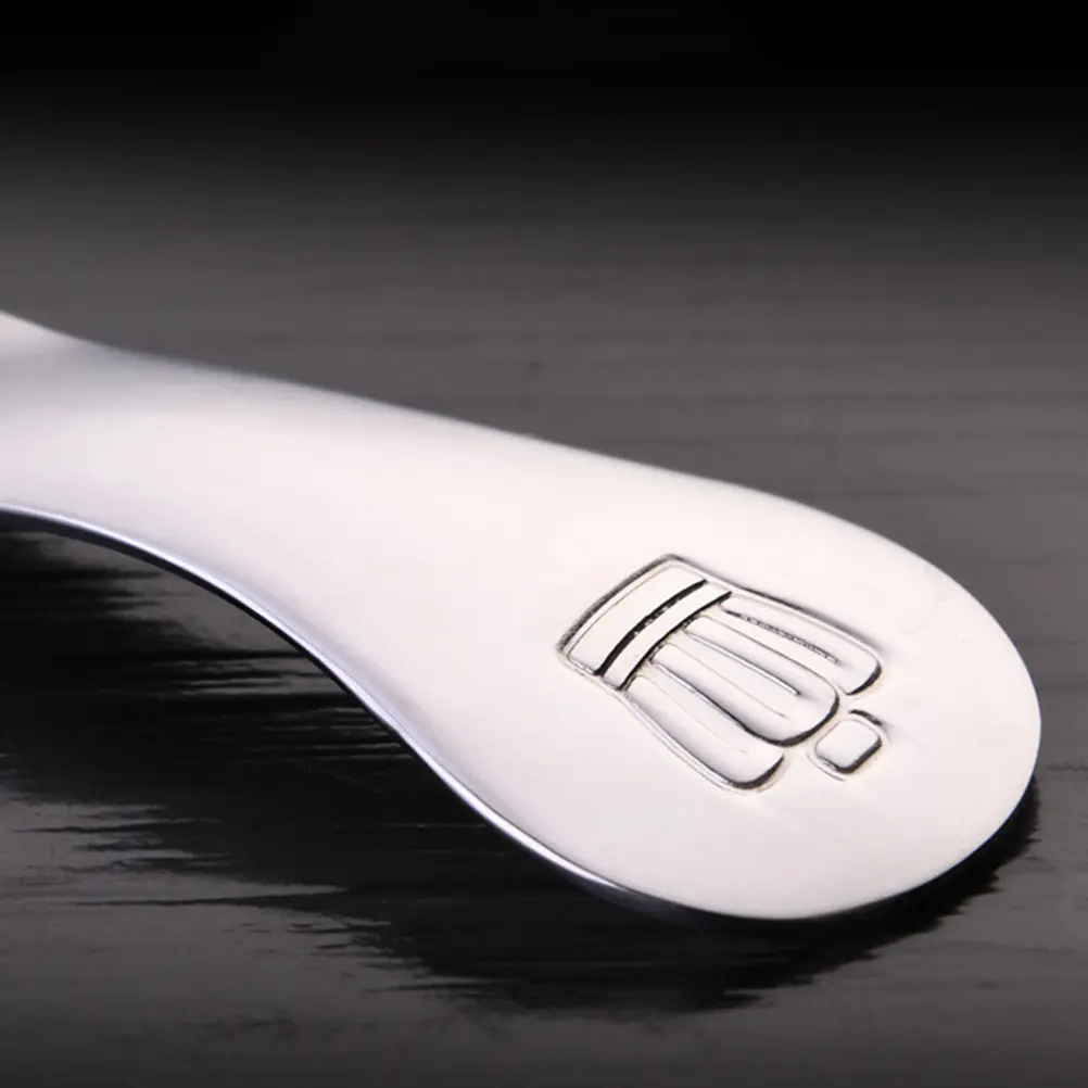 2 Pcs Stainless Steel Teaspoon Ice Cream Dessert Spoons Scoop Short Handle Tableware Child