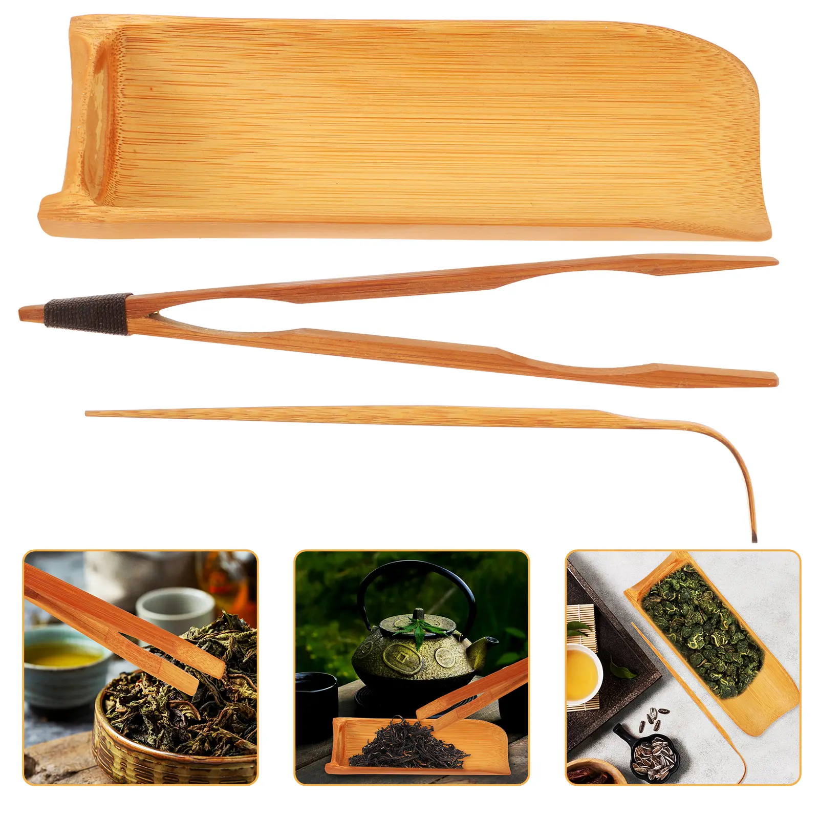 3 PCS Polished Tea Set Three-piece Japanese Ceremony Utensils Accessories Matcha Tools Kit