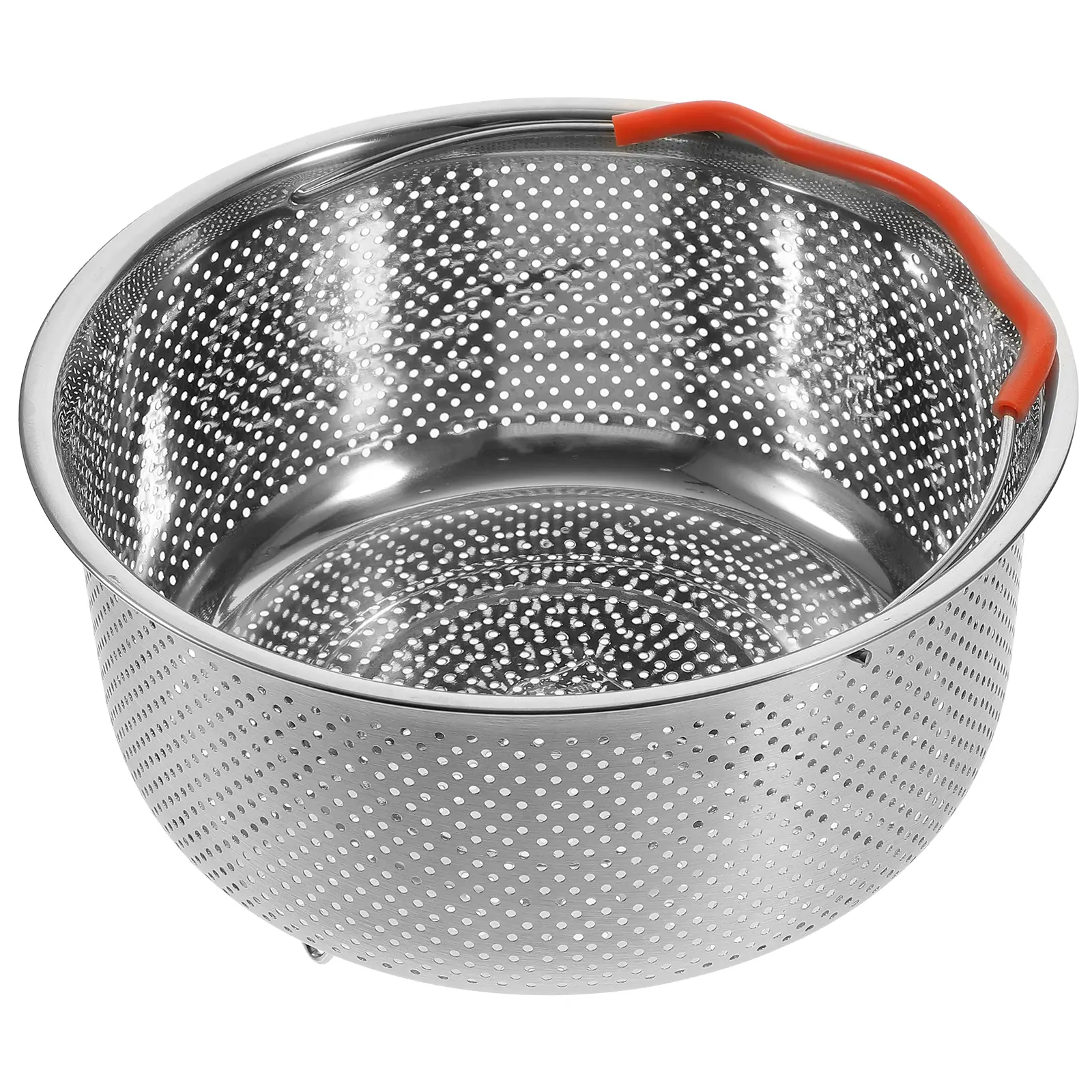 Stainless Steel Steaming Basket Rice Cooker Pot Fine Holes Design Kitchen Strainer Mesh Food Rack Safe Anti Rust Round H