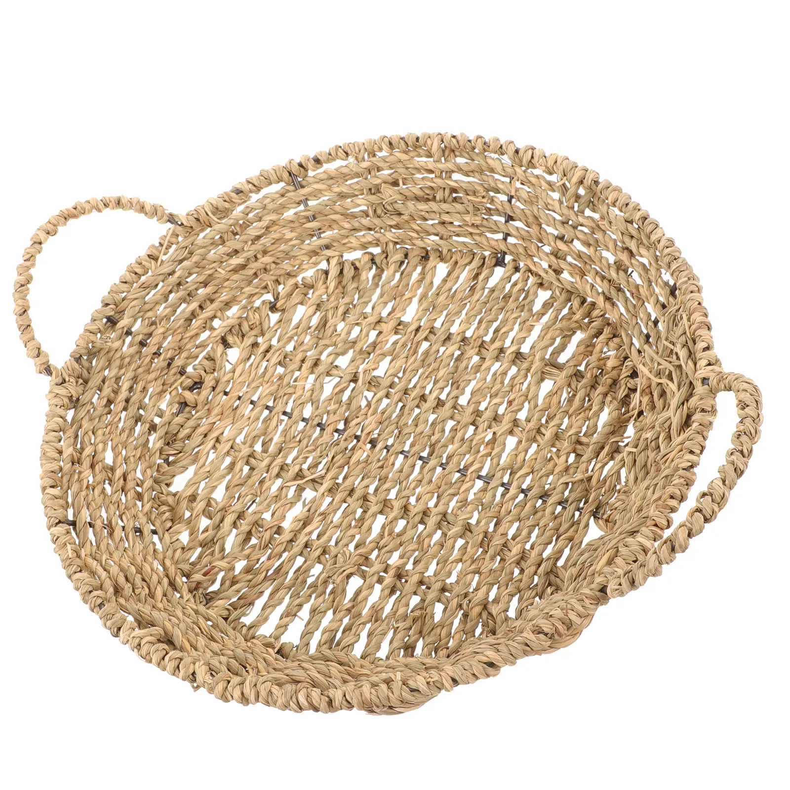 Straw Pot Kitchen Hot Pan Holder 30x5cm Woven Hot Pan Kitchen High Temp Resistance for Table Protection Durability