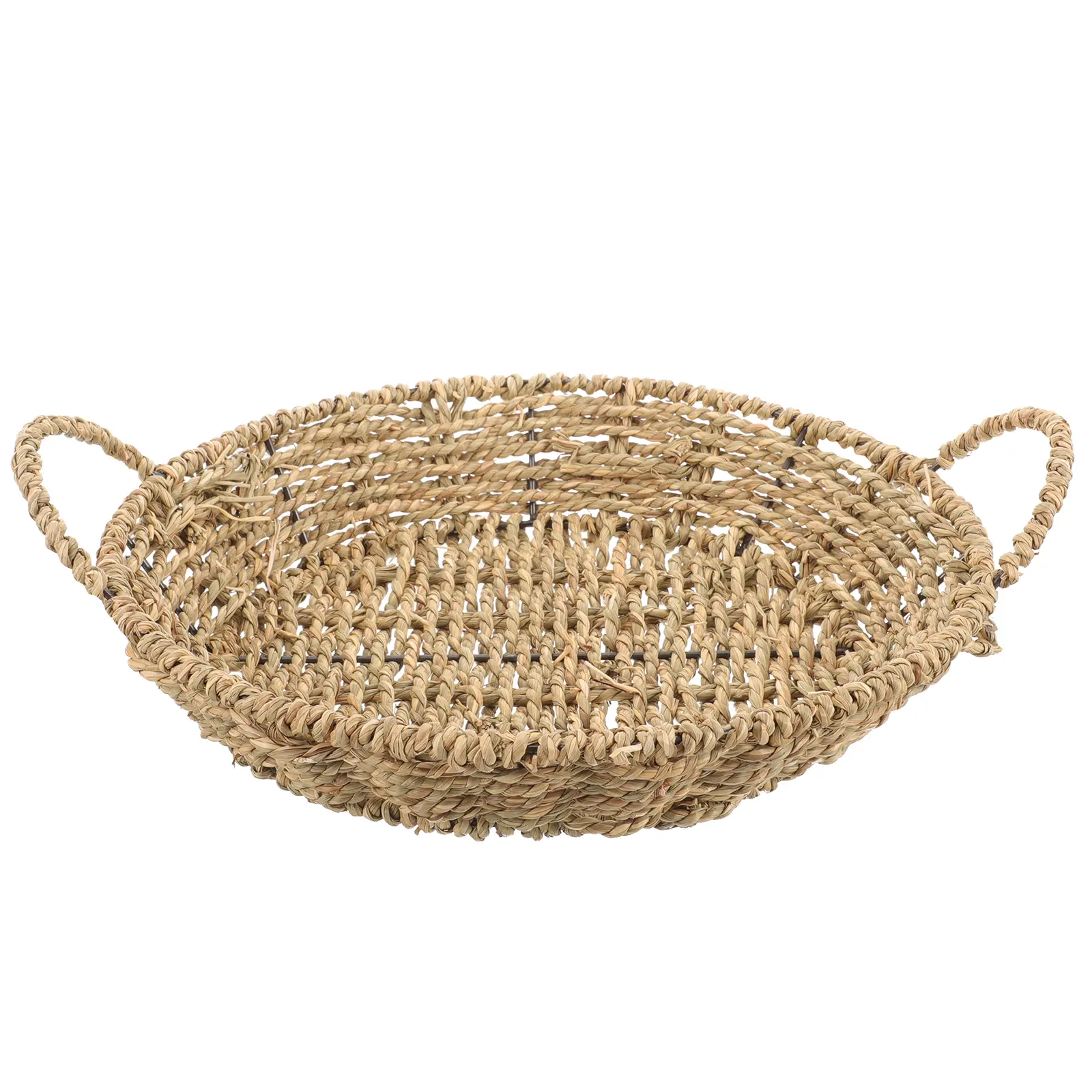 Straw Pot Kitchen Hot Pan Holder 30x5cm Woven Hot Pan Kitchen High Temp Resistance for Table Protection Durability