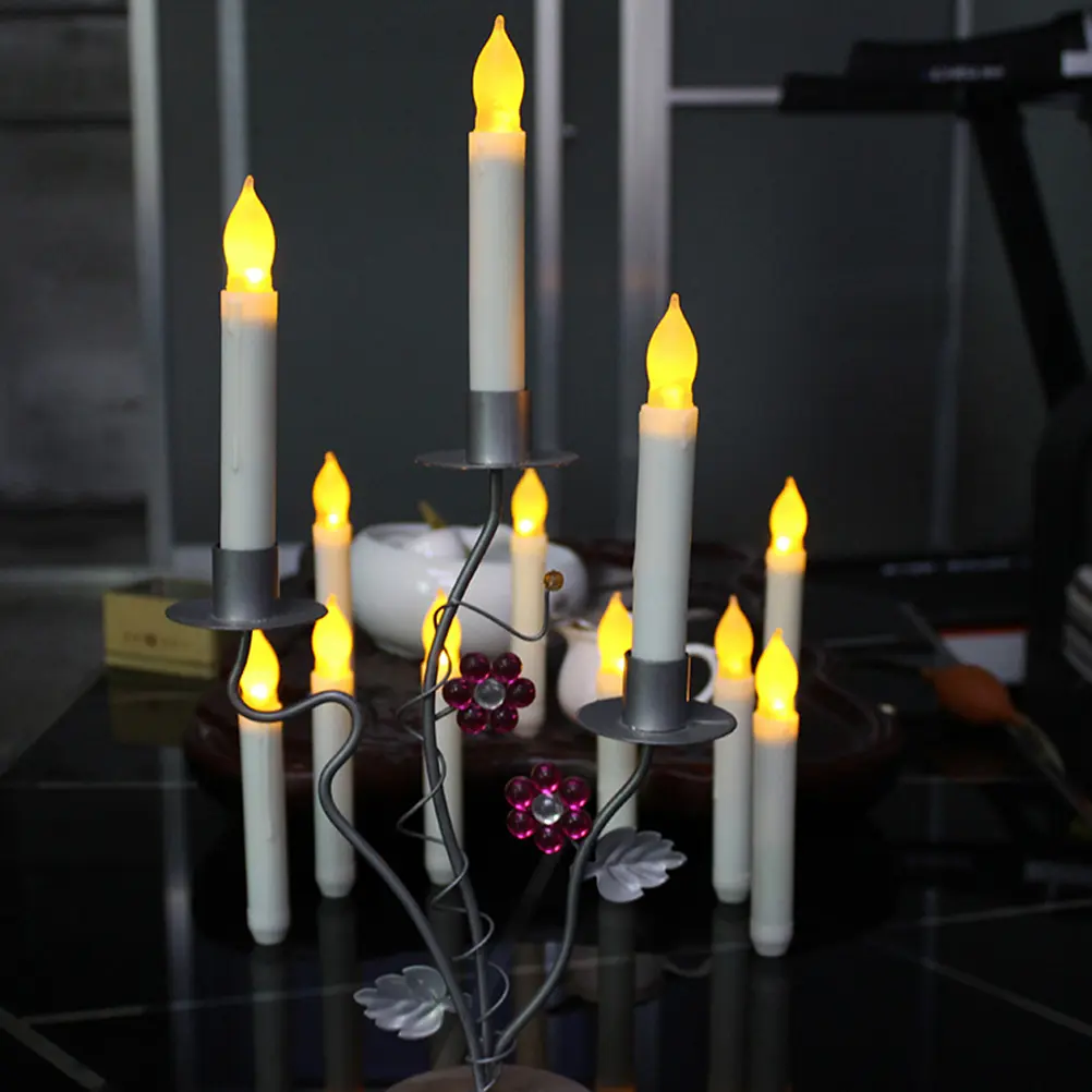 6pcs LED Candles Warm Glow Flameless Smokeless Powered Home Decor Christmas Lighting LED Lights
