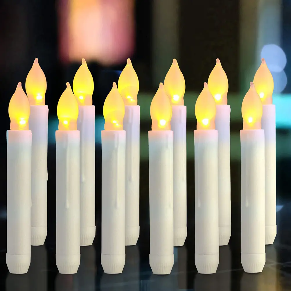 6pcs LED Candles Warm Glow Flameless Smokeless Powered Home Decor Christmas Lighting LED Lights