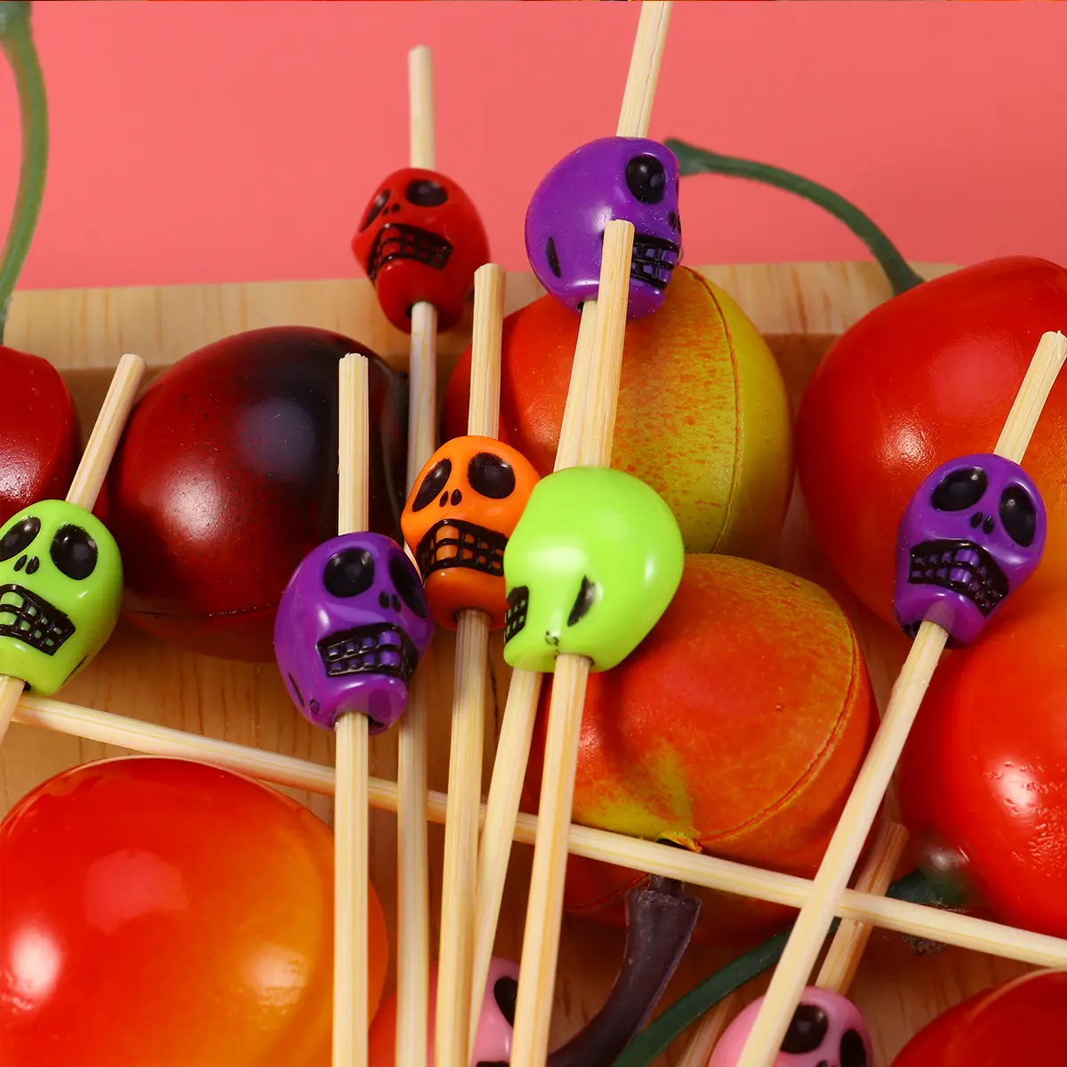 100pcs Bamboo Fruit Picks Elegant Handmade Cocktail Skewers Appetizer Display Finger Food Garnish Decor Sandwiches Mini Burgers
