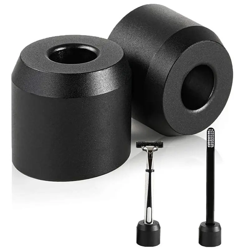 Razor Solo Stand/Base Brushed Aluminum Alloy Adjustable Safety Razor Stand Shaving Accessories Black/Silver 1pc