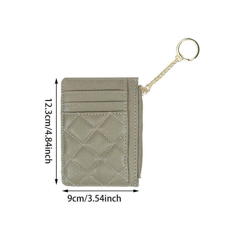 Card Bag Card Pocket Purse Portable and Small Storage Bag Light Luxury  Small Fragrant Ball Pattern Advanced Sense  Wallet