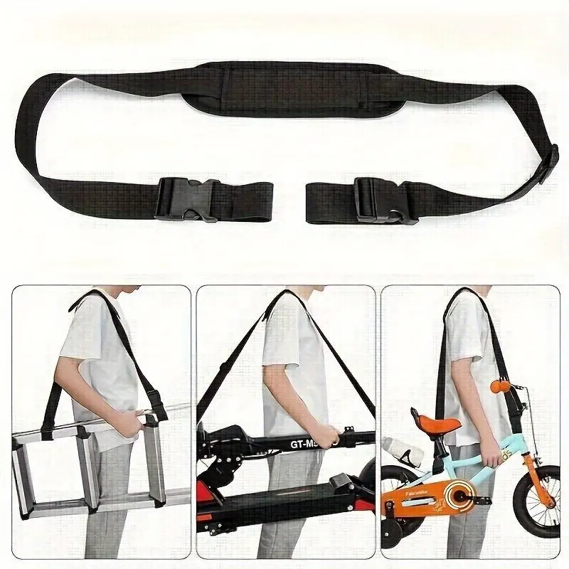 Black Adjustable Scooter Shoulder Straps Belt Skateboard Hand Carrying Handle Belt Webbing For Skateboard Accessories ﻿﻿﻿