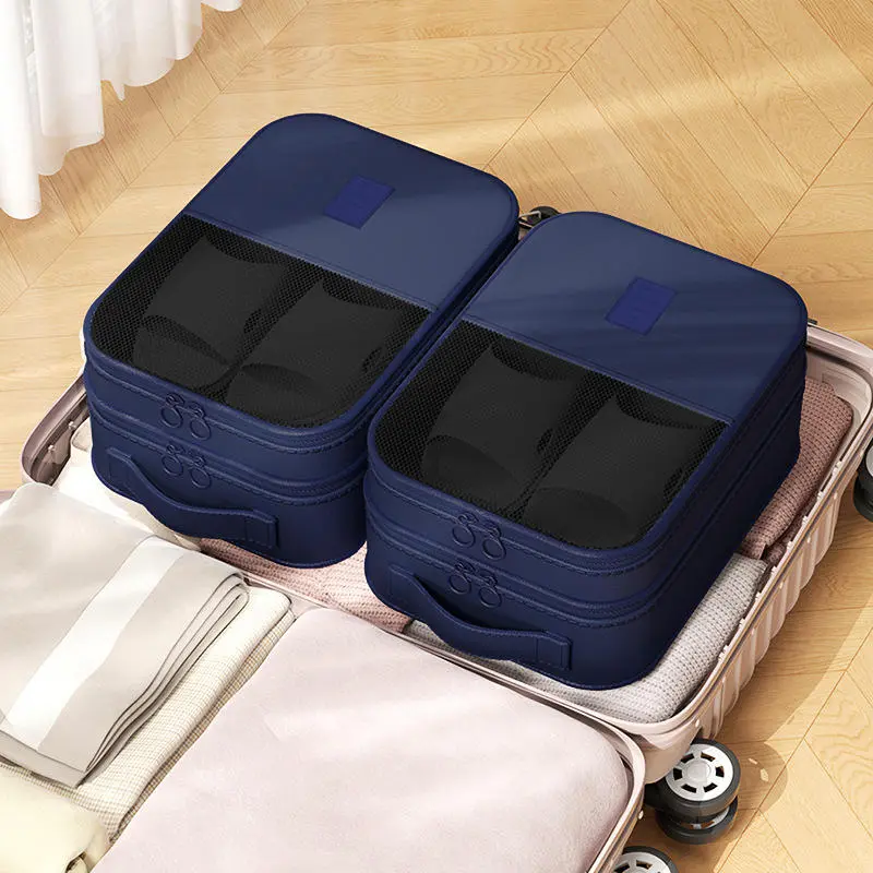 Mesh fabric material Portable Travel Shoe Bag Underwear Clothes Bag Shoe Organizer Storage Bag Multifunction Travel Accessories