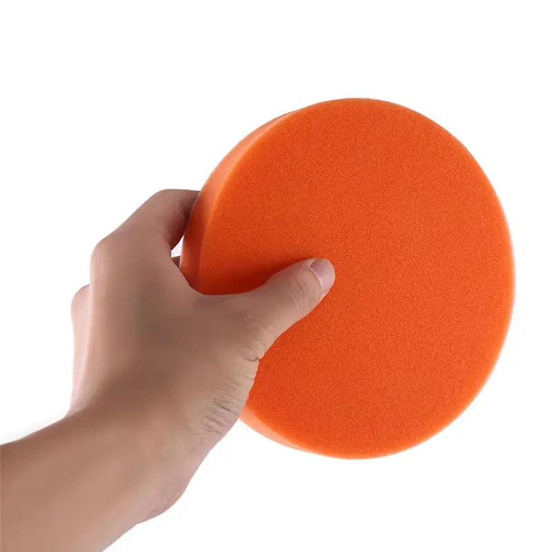 Orange Car Polishing Pad Set Professional Car Polishing Product Auto 5Inch Car Sponge Buffing Waxing Pad Flat Polishing Pad