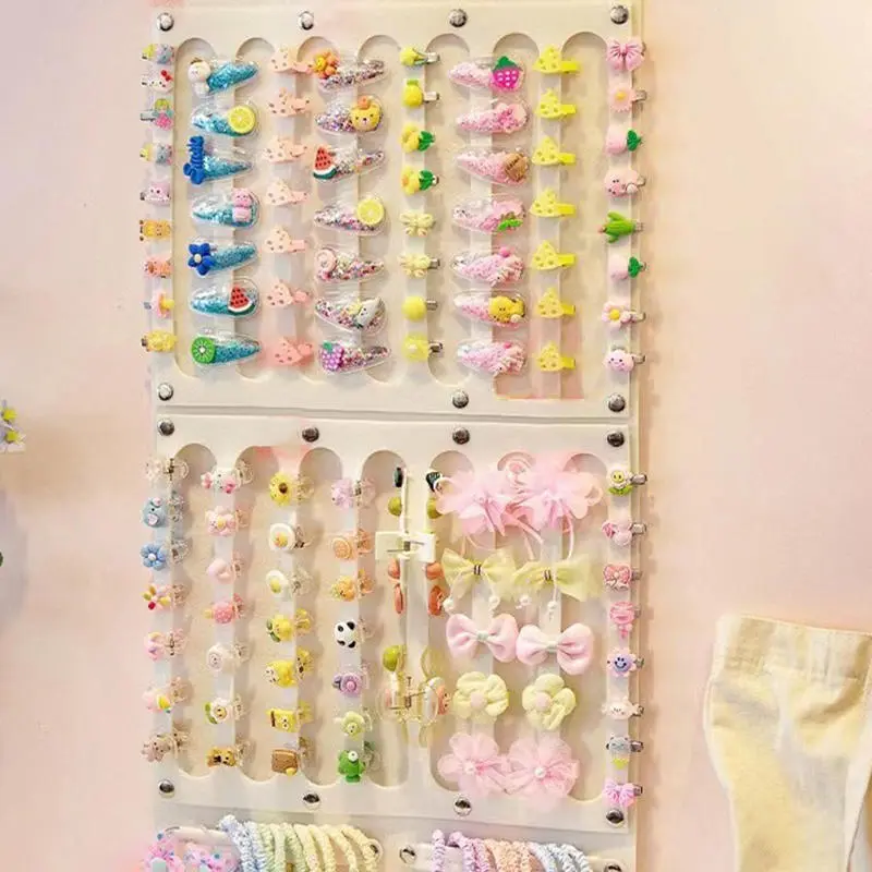 Wool Synthetic Fiber Hair Bows Organizer Wall Hanging Headband Holder Hair Clip Storage Hanger Space Saving Accessory For Girl