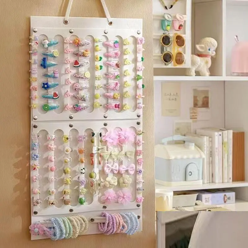 Wool Synthetic Fiber Hair Bows Organizer Wall Hanging Headband Holder Hair Clip Storage Hanger Space Saving Accessory For Girl