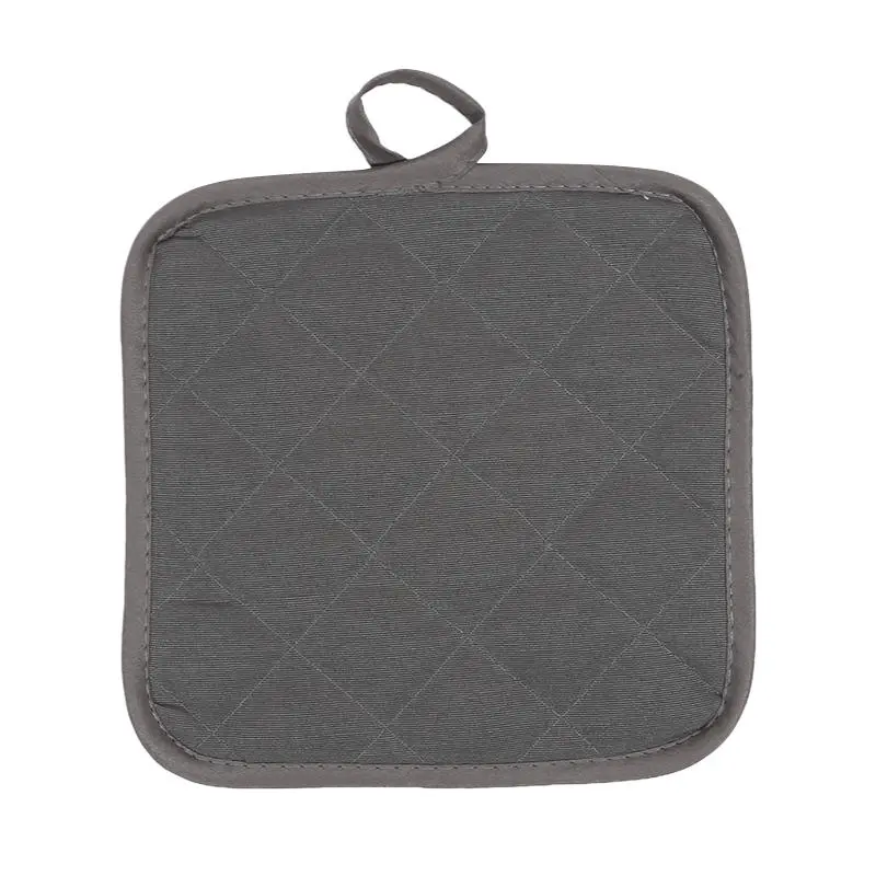 Plaid Square Placemat Anti-scald Table Top Insulation Mat Potholder With Hanging Ring Kitchen Goodies Baking Mats Anti-skid