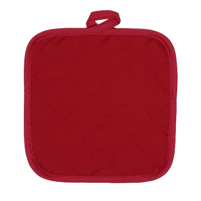 Plaid Square Placemat Anti-scald Table Top Insulation Mat Potholder With Hanging Ring Kitchen Goodies Baking Mats Anti-skid