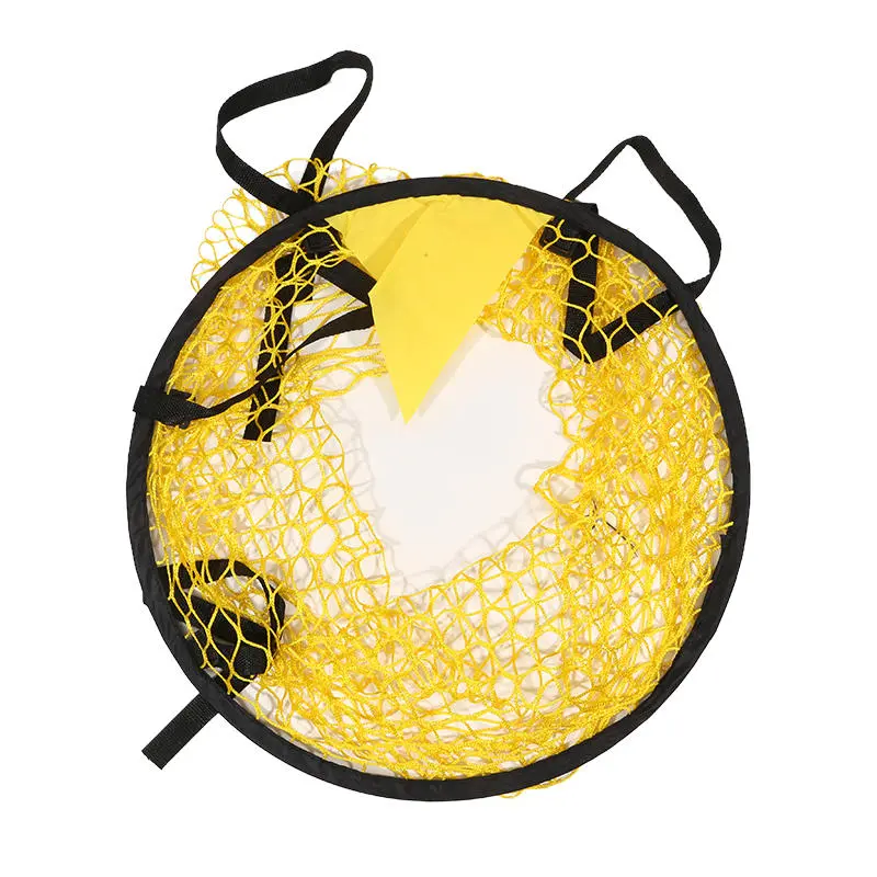 Soccer Football Target  Net Free Kick Shooting Practice Target For Soccer Training Equipment Pocket Auxiliary Yellow Color Net