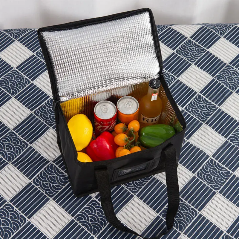 4size Insulated Thermal Cooler Bag Drink Storage Large Chilled Bags Cool Lunch Foods Lunch Box Zip Picnic Foil Food panier repas