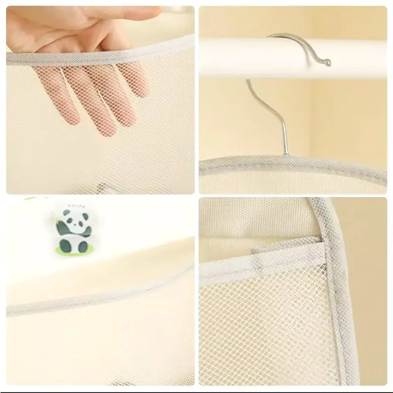 Multi-layer Mesh Storage Hanging Bag Space-saving Lightweight Durable Suitable For Bras Underwear Socks Home Cloth Storage Bag