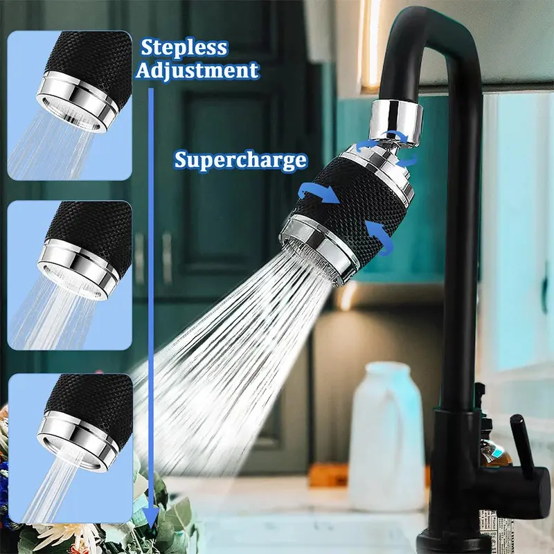 360 °   Adjustment Kitchen Sink Faucet Extender Filter Spray Dual-mode Water-saving Pressurizer Household Bathroom Gadget