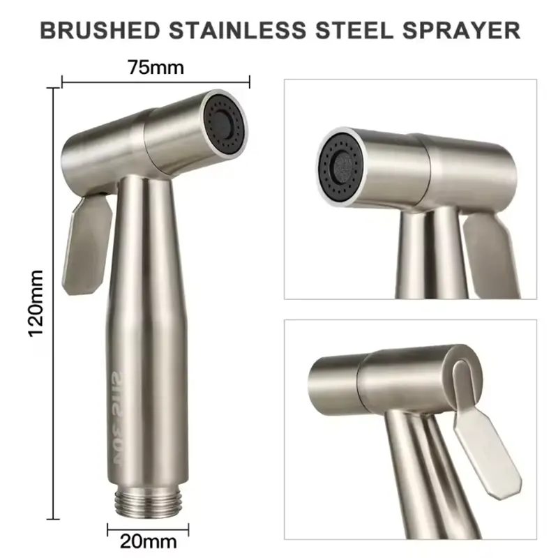 Sprayer Gun Hand Protable Toilet Bidet Holder Handheld Faucet Home Bathroom Shower Head Self Cleaning