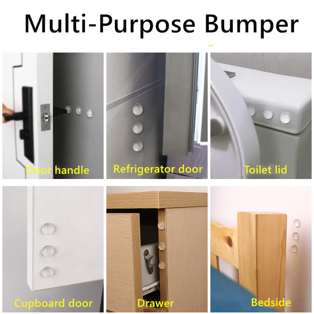 Transparent Silicone Anti-Collision Pellets Self-Adhesive Wear-Resistant Anti-Slip Pellets Cabinet Door Mute Silicone Stickers