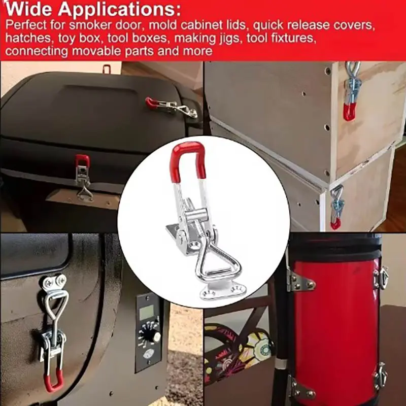 1/2PCS Heavy Iron Adjustable Buckle Lock Clamp Box Buckle Clamp Door Bolt Type Quick Clamp Accessory Horizontal Clamp Catch Clas