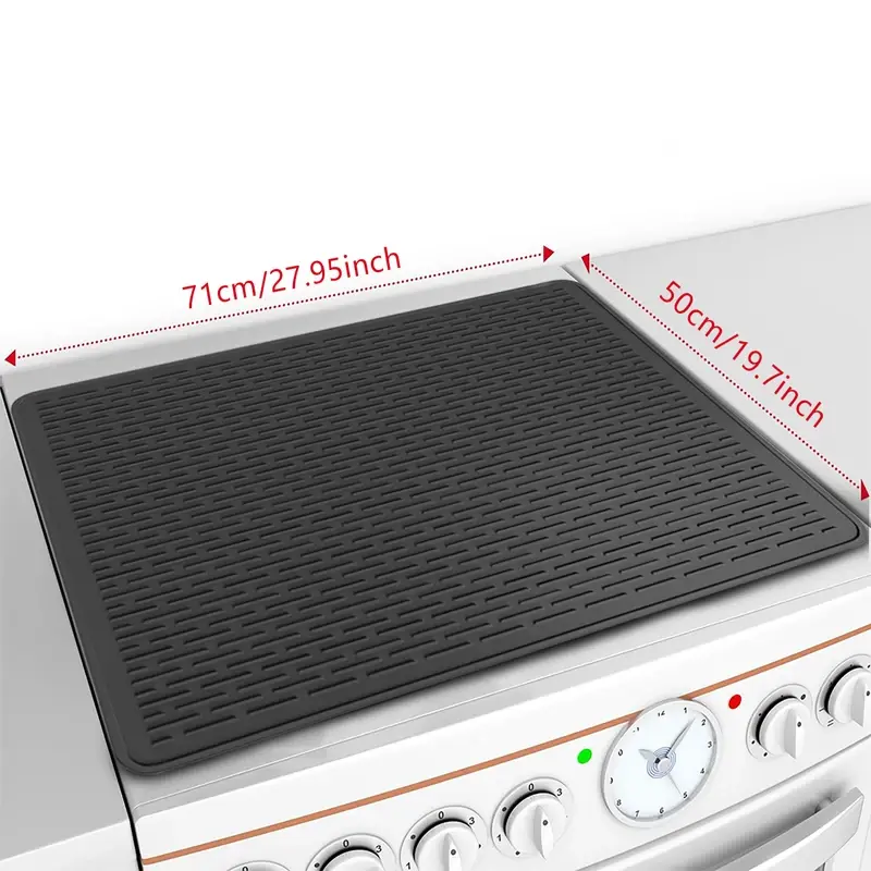Induction Hob Protector Mat Large Silicone Induction Cooktop Scratch Cover Thickened Nonstick Heat Resistant Countertop Mat