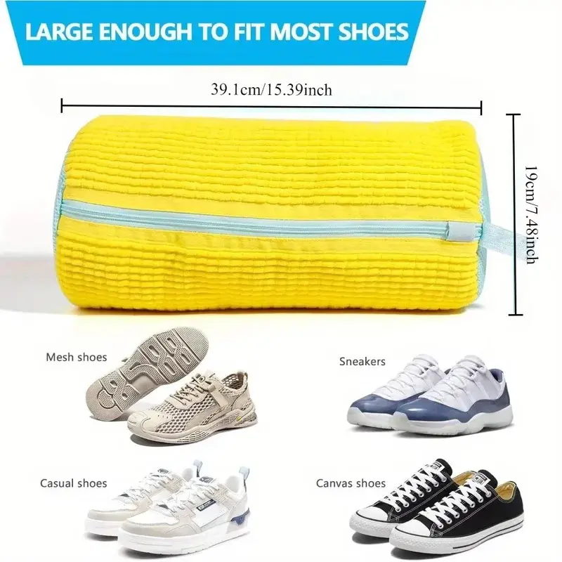 1/2PCS Wash Shoes Bag Padded Net Laundry Shoes Protector Fluffy fibers Polyester Washing Shoes Machine Laundry Bag Drying Bags