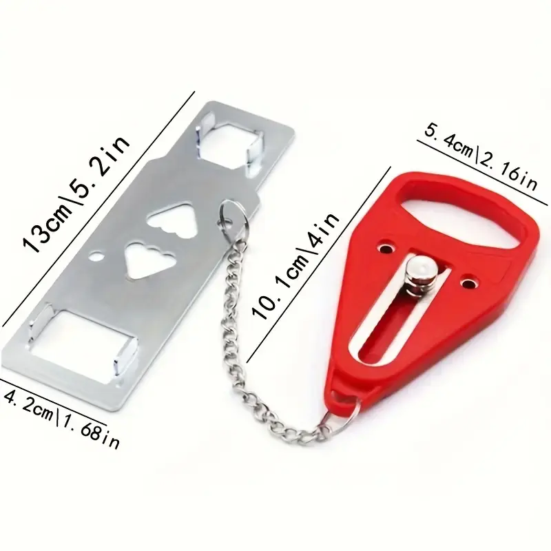 Portable Door Lock for Home Double Hole Anti-theft Chain Lock for Room Hotel Anti Theft Security Lock for Apartment and College