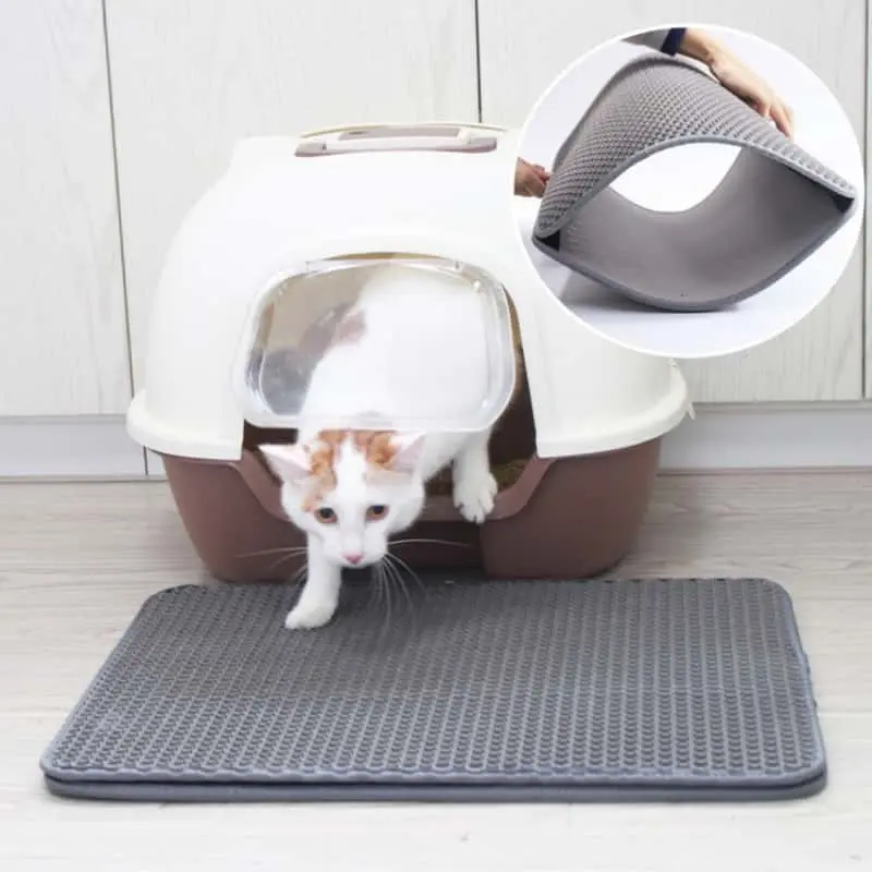 Cat Litter Mat EVA Double Layer Cat Litter Mat Cat Litter Basin Sand Falling Mat Eva Cat Litter Mat Cat Nest Mat Pet Mat