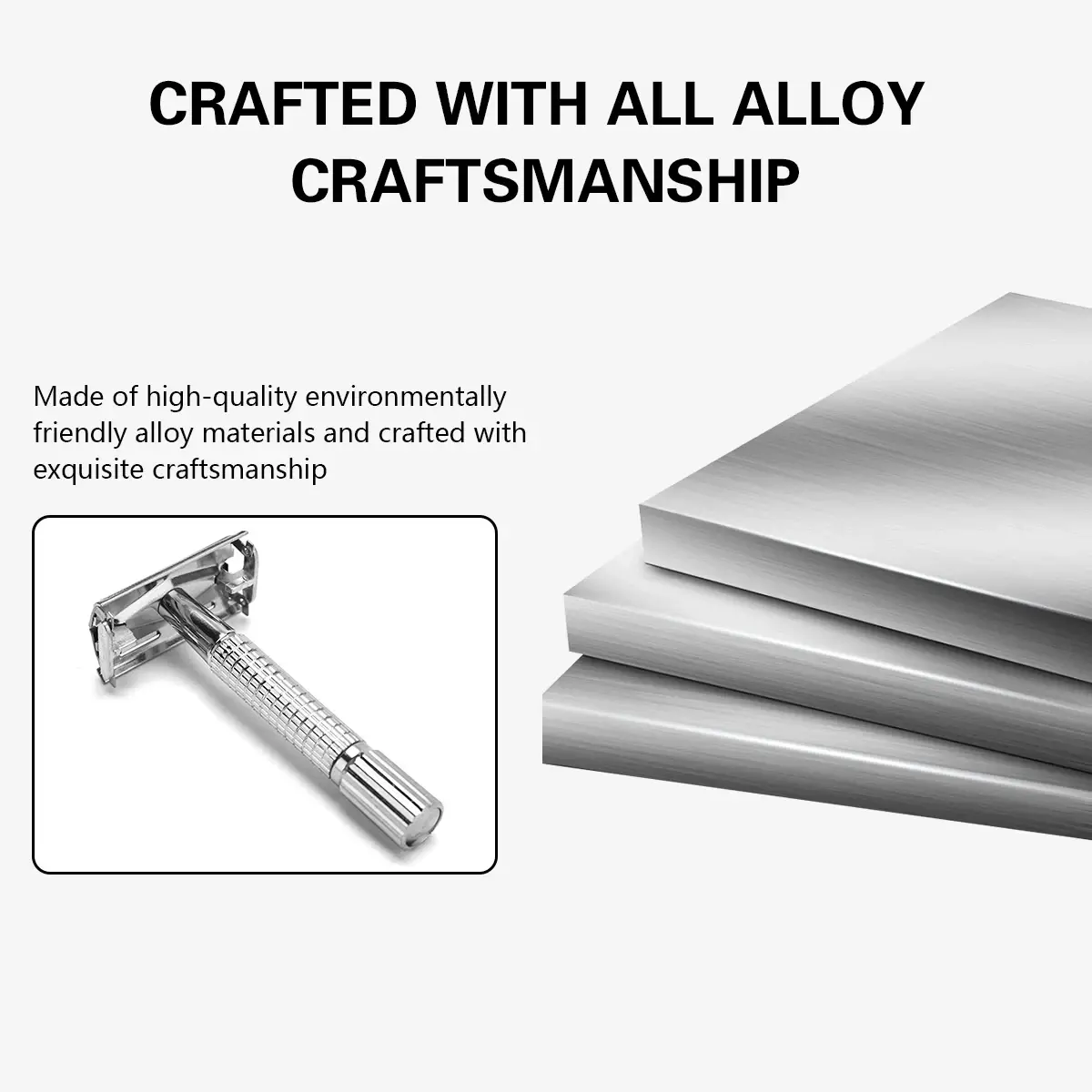 Double Edge Safety Razor for Unisex Safety Razor with a Delicate Box Holder With Blade Professional Barber Styling Accessories