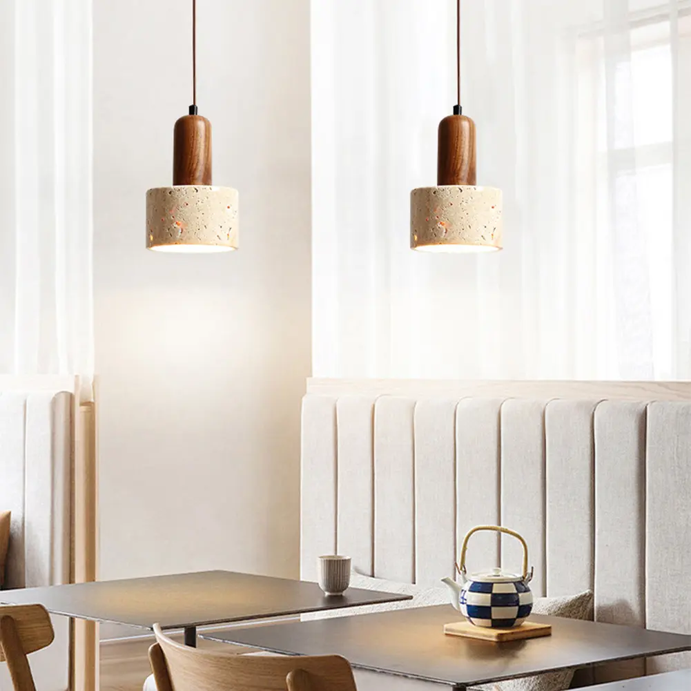 Japanese Pendant Light Decorative Simple Droplight Modern Bedside Cement Pendant Lamp Creative for Living Room Bedroom