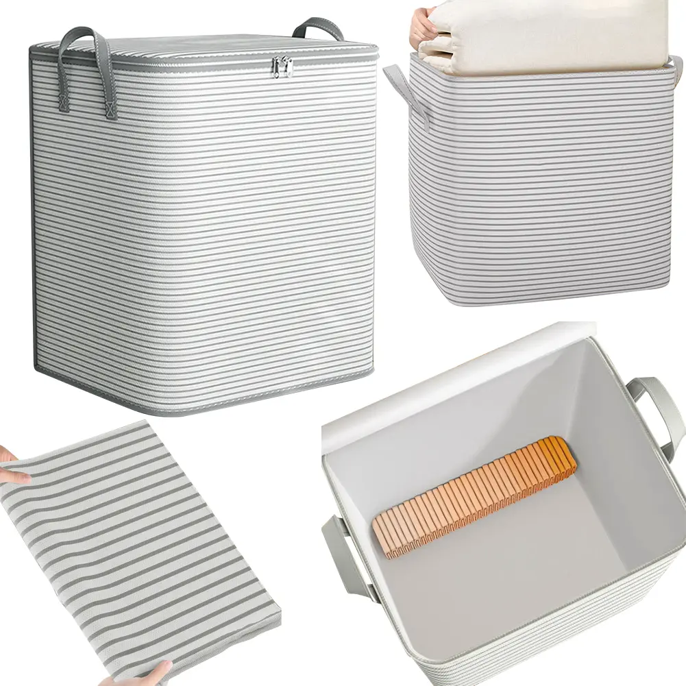 Extra Large Storage Bag Breathable Clothing Quilt Storage Container Dustproof Quilt Storage Basket for Blankets Clothes Sweaters