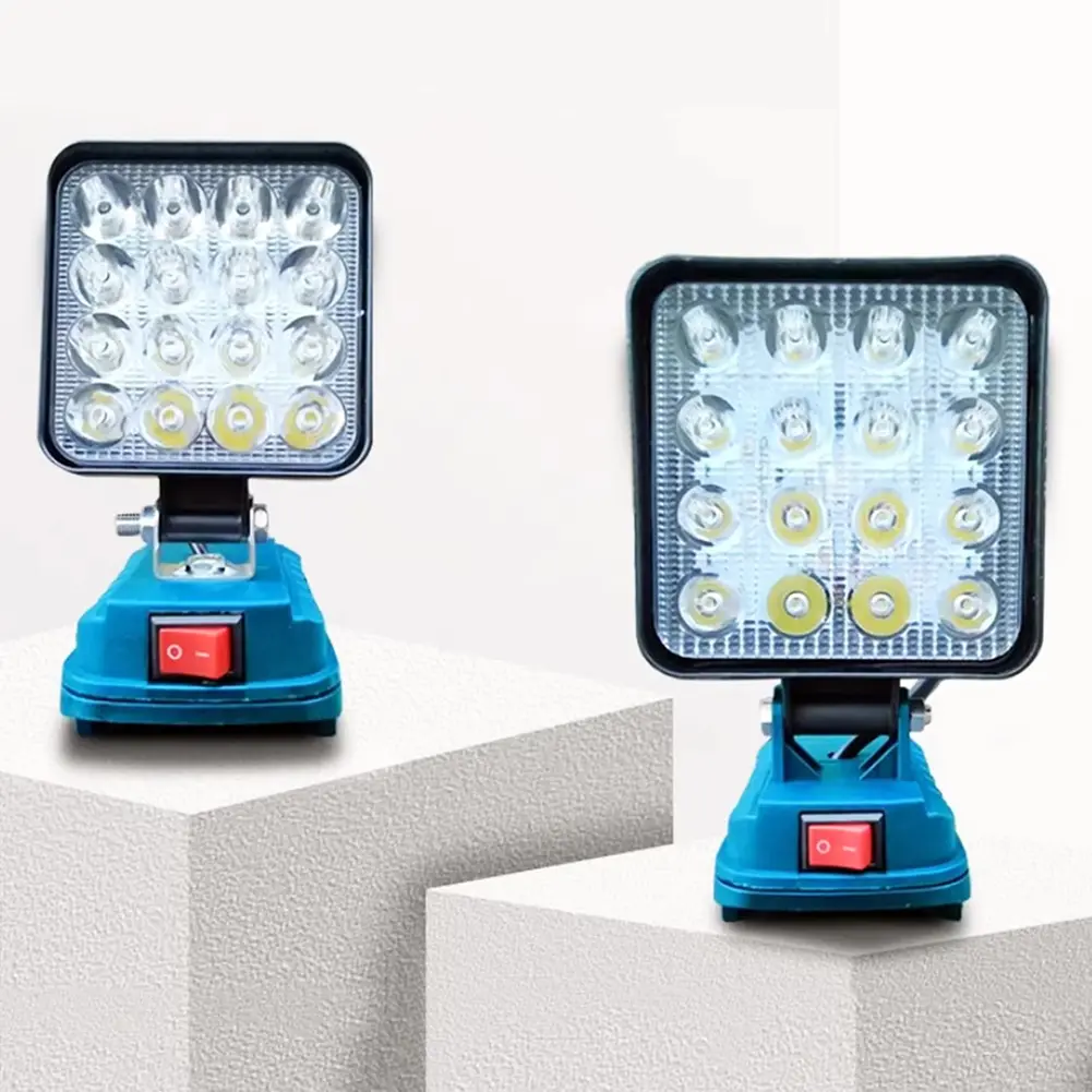LED Work Light Outdoor Flashlight Rechargeable Emergency Light Dual USB Ports LED Spotlight Waterproof for Maintenance