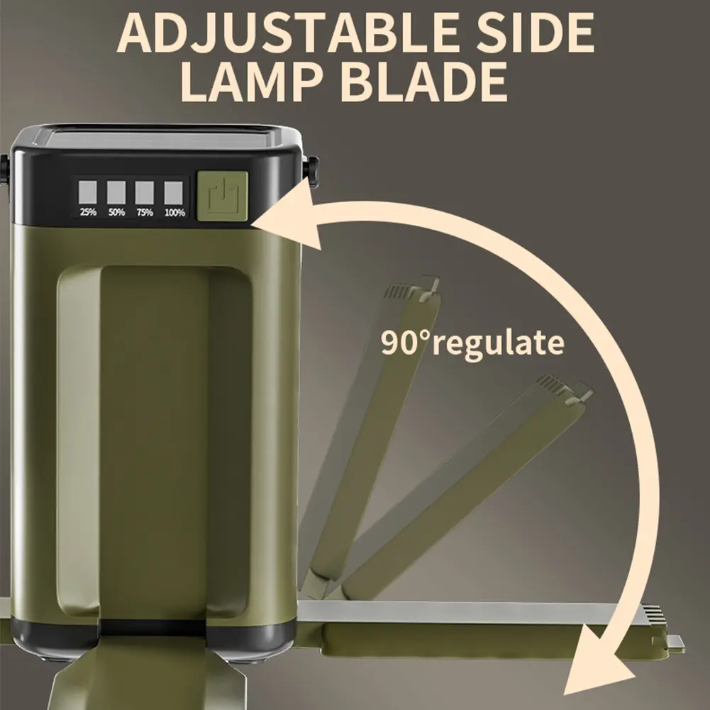 Foldable Camping Light Power Bank Solar Camping Lantern Waterproof Portable Flashlight LED Tent Light for Camping Hiking