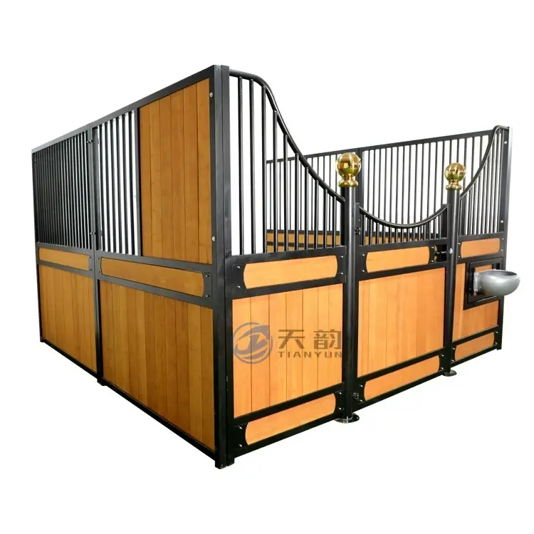 Hot sale wooden horse stable galvanized horse stable with trough horse stable accessories